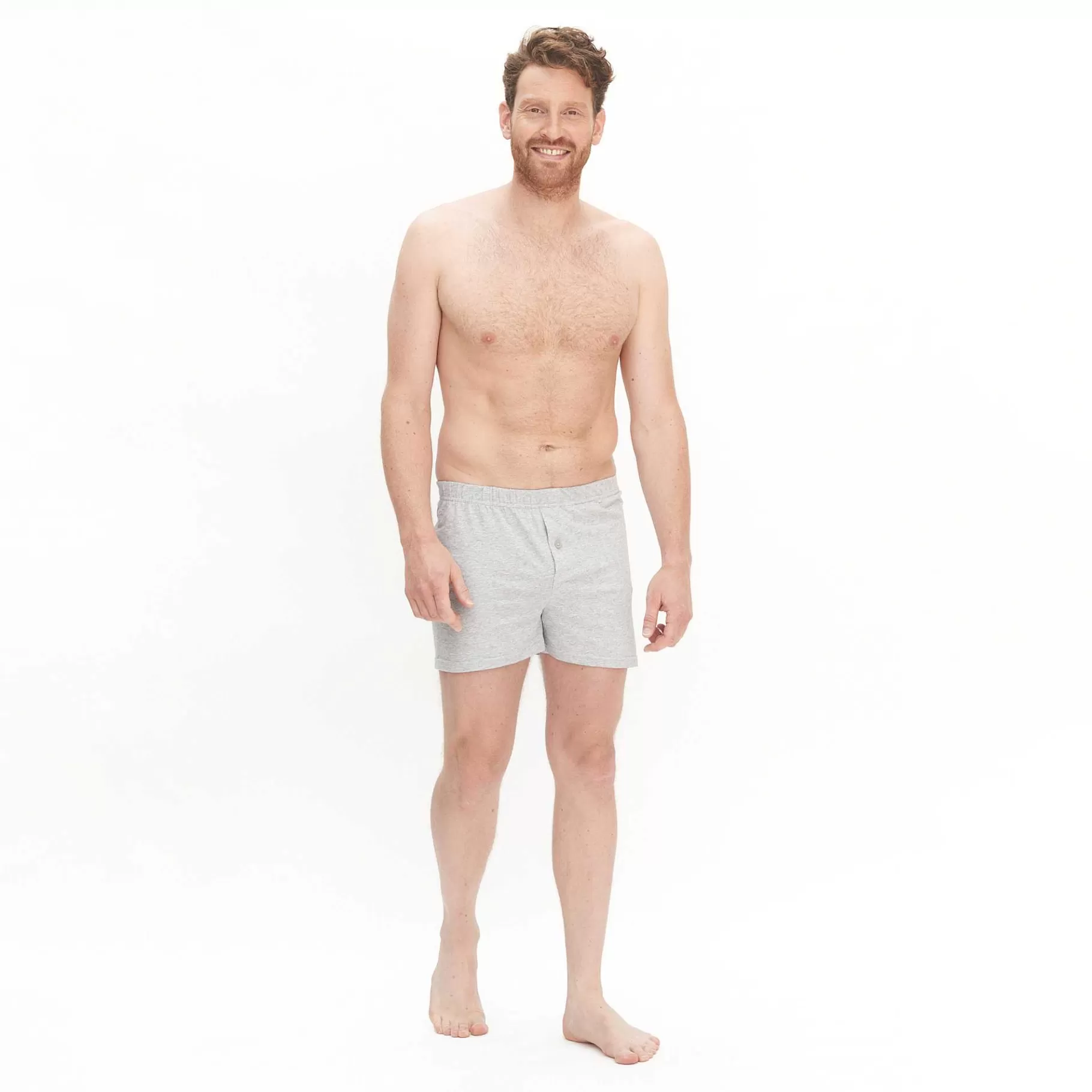 LIVING CRAFTS Ben | Boxershorts Grijs Gemeleerd Outlet