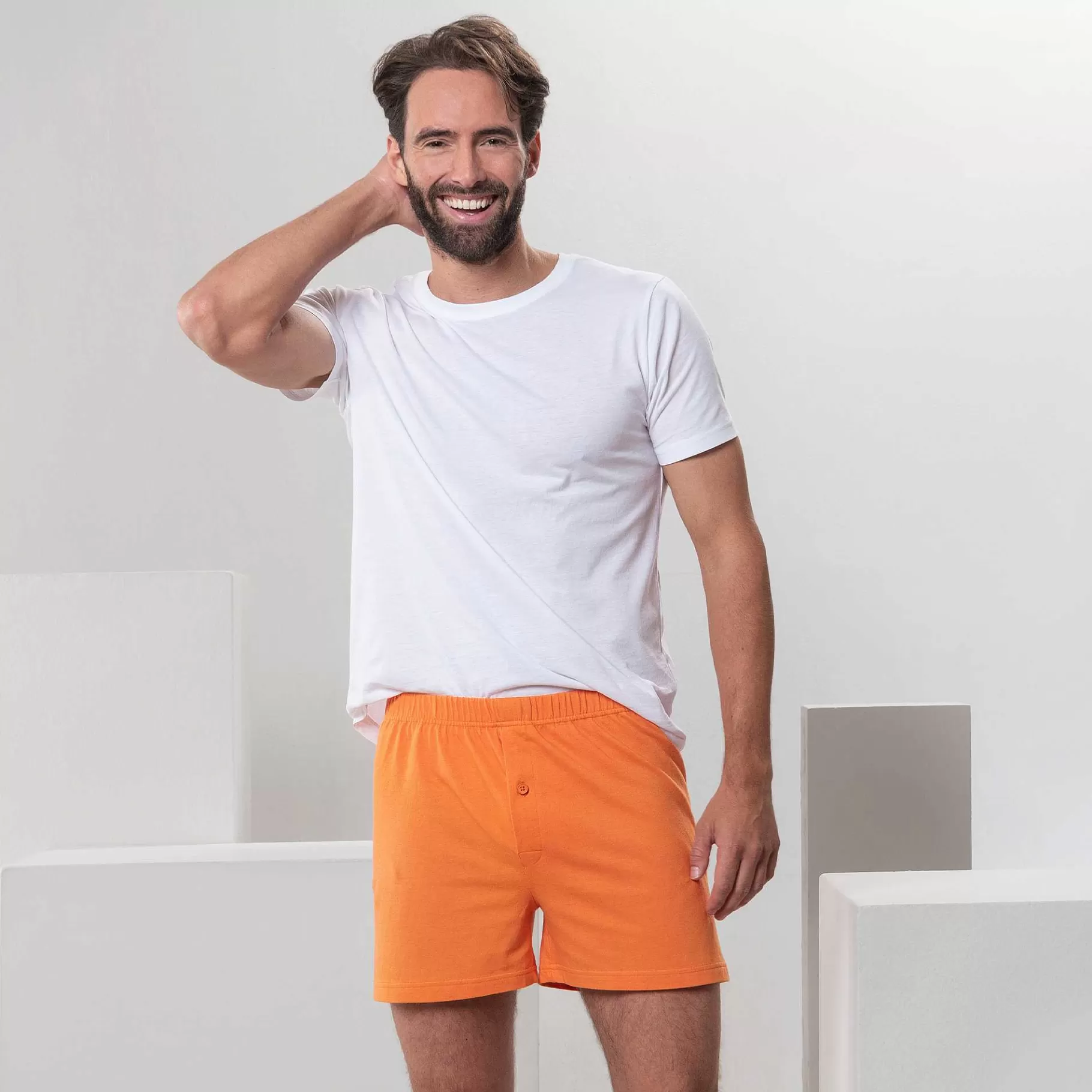 LIVING CRAFTS Ben | Boxershorts, Set Van 2 Mandarijn Discount