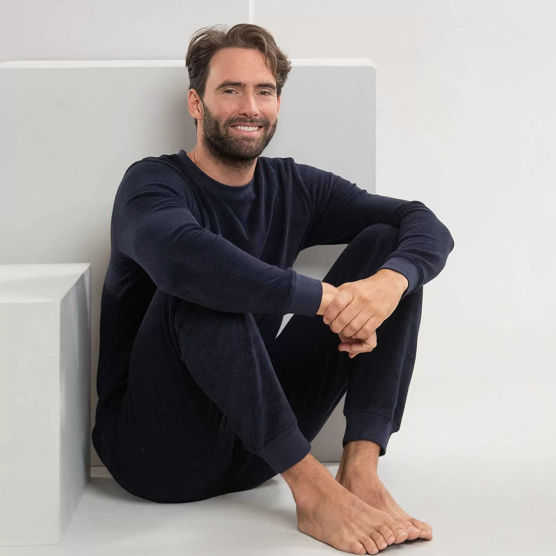 LIVING CRAFTS Bjorn | Terry Pyjama Marine Online