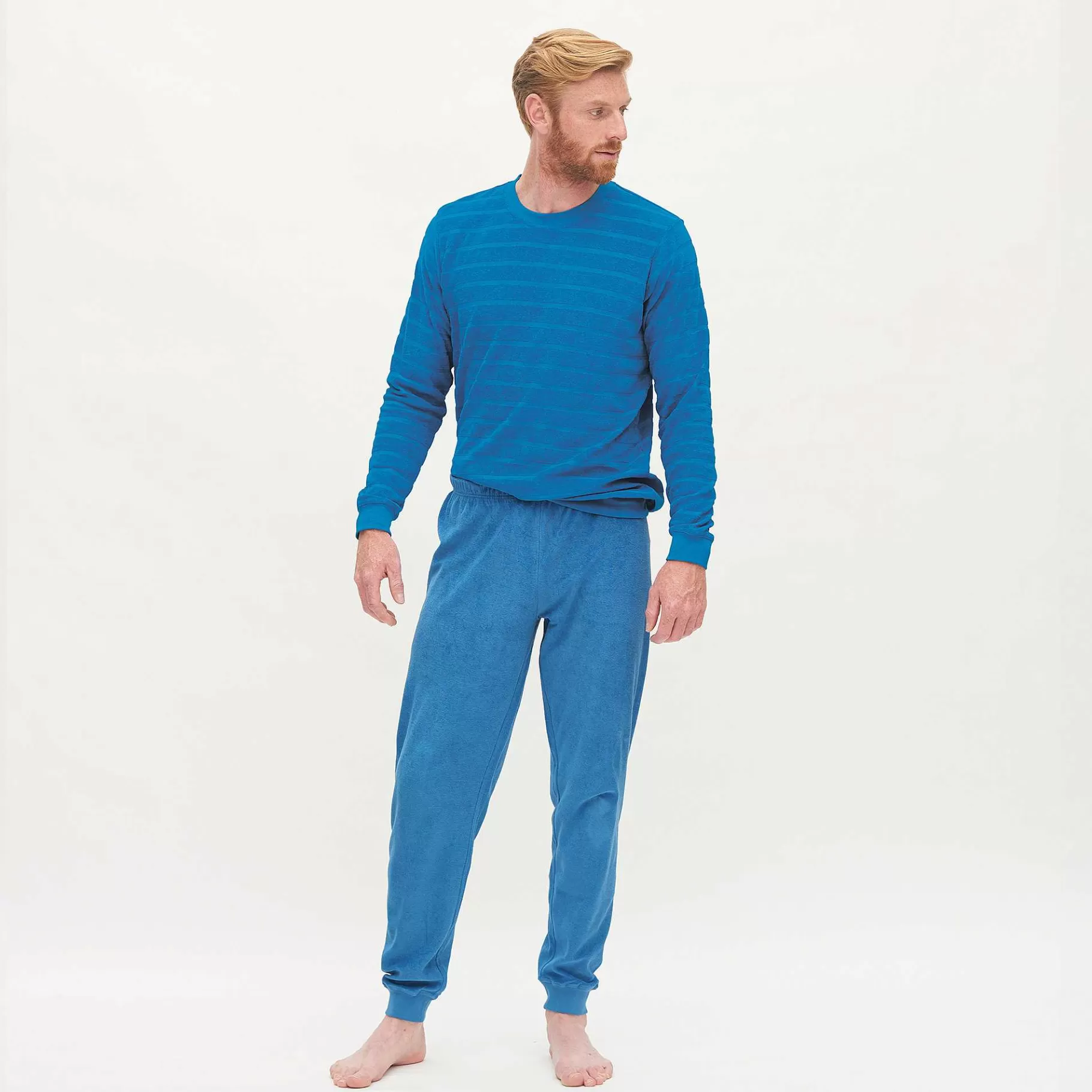 LIVING CRAFTS Bjorn | Terry Pyjama Retroblauw Clearance