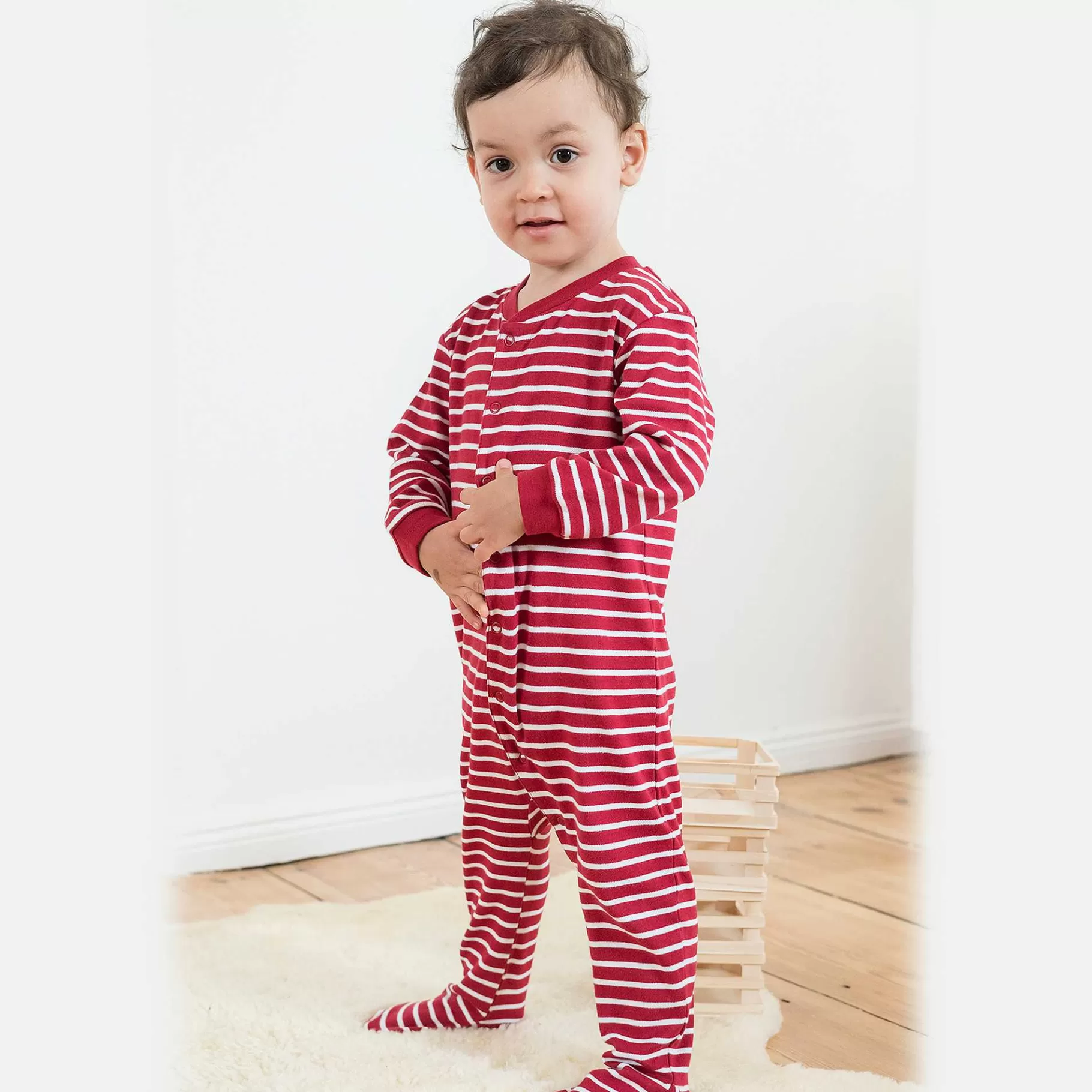 LIVING CRAFTS Dolfijn | Pyjama Wit/Rood Gestreept Hot