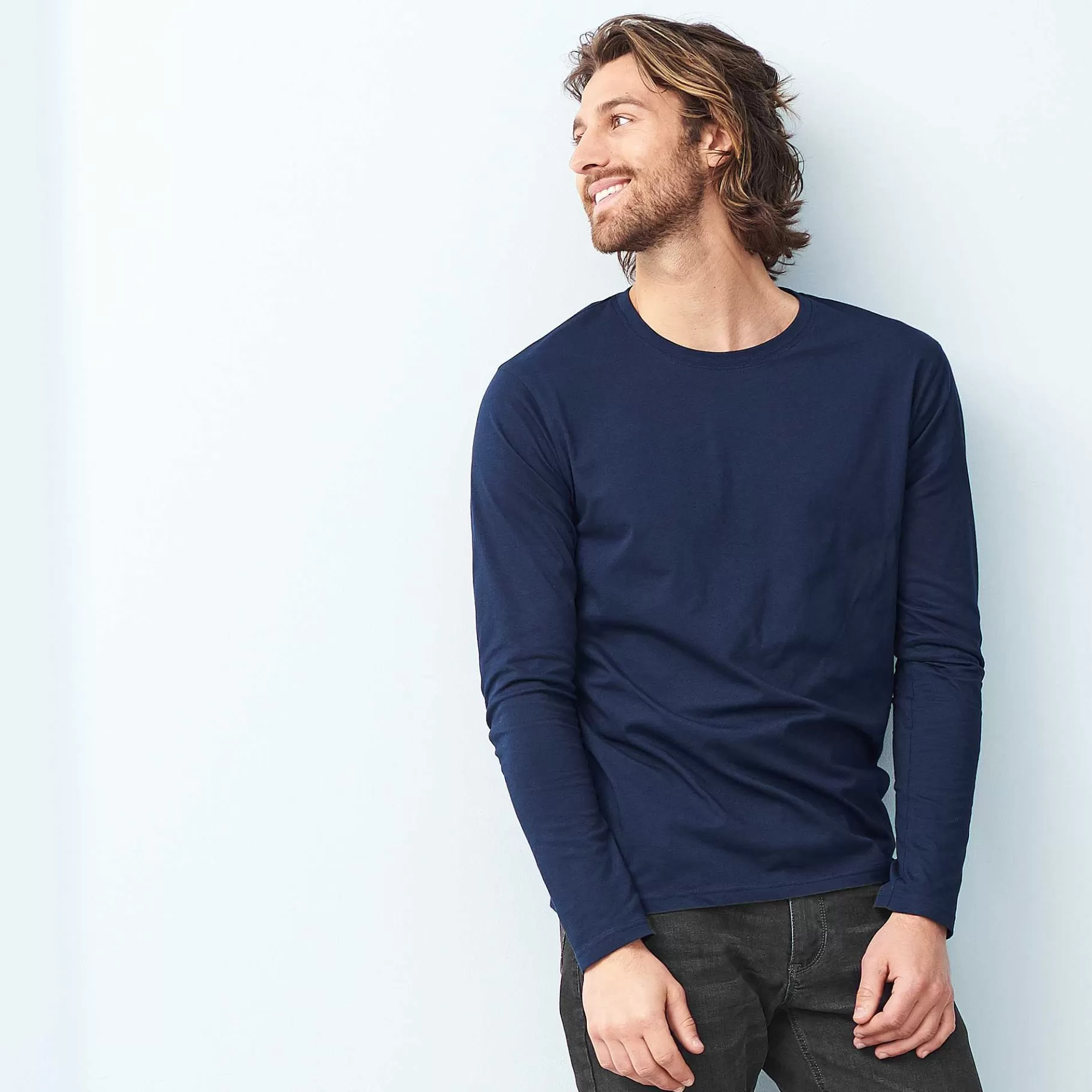 LIVING CRAFTS Frank | Tshirt Met Lange Mouwen Marine Sale