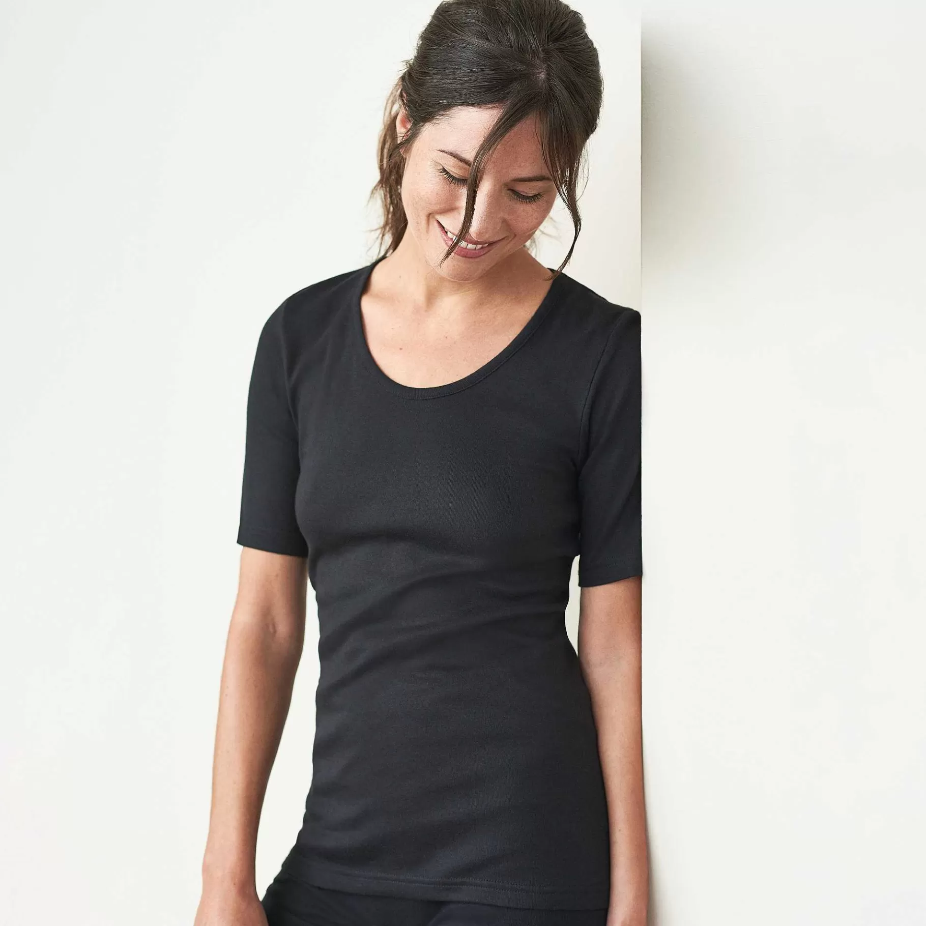 LIVING CRAFTS Juliana | Shirt Met Korte Mouwen Zwart Flash Sale