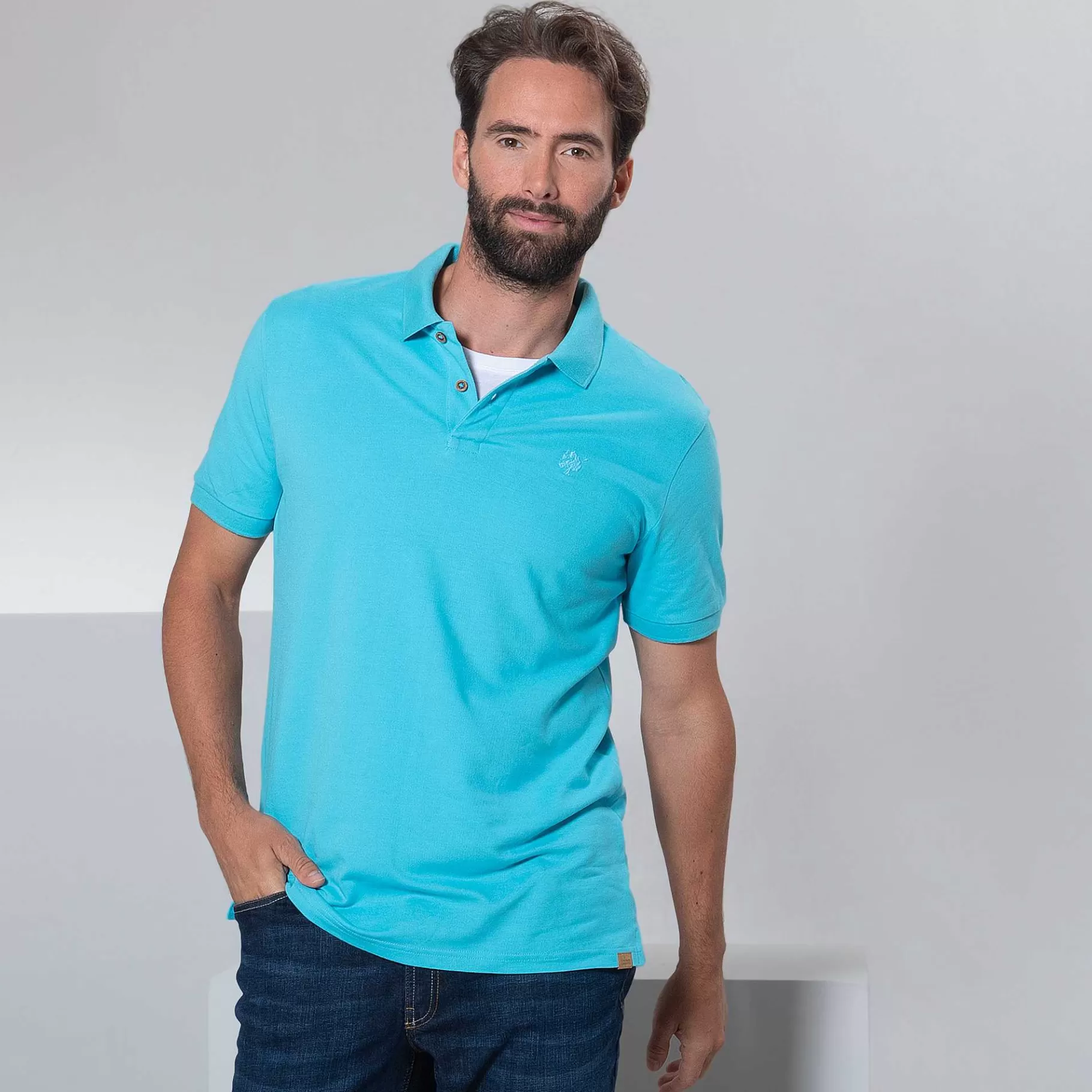 LIVING CRAFTS Kenley | Poloshirt Turkoois Flash Sale