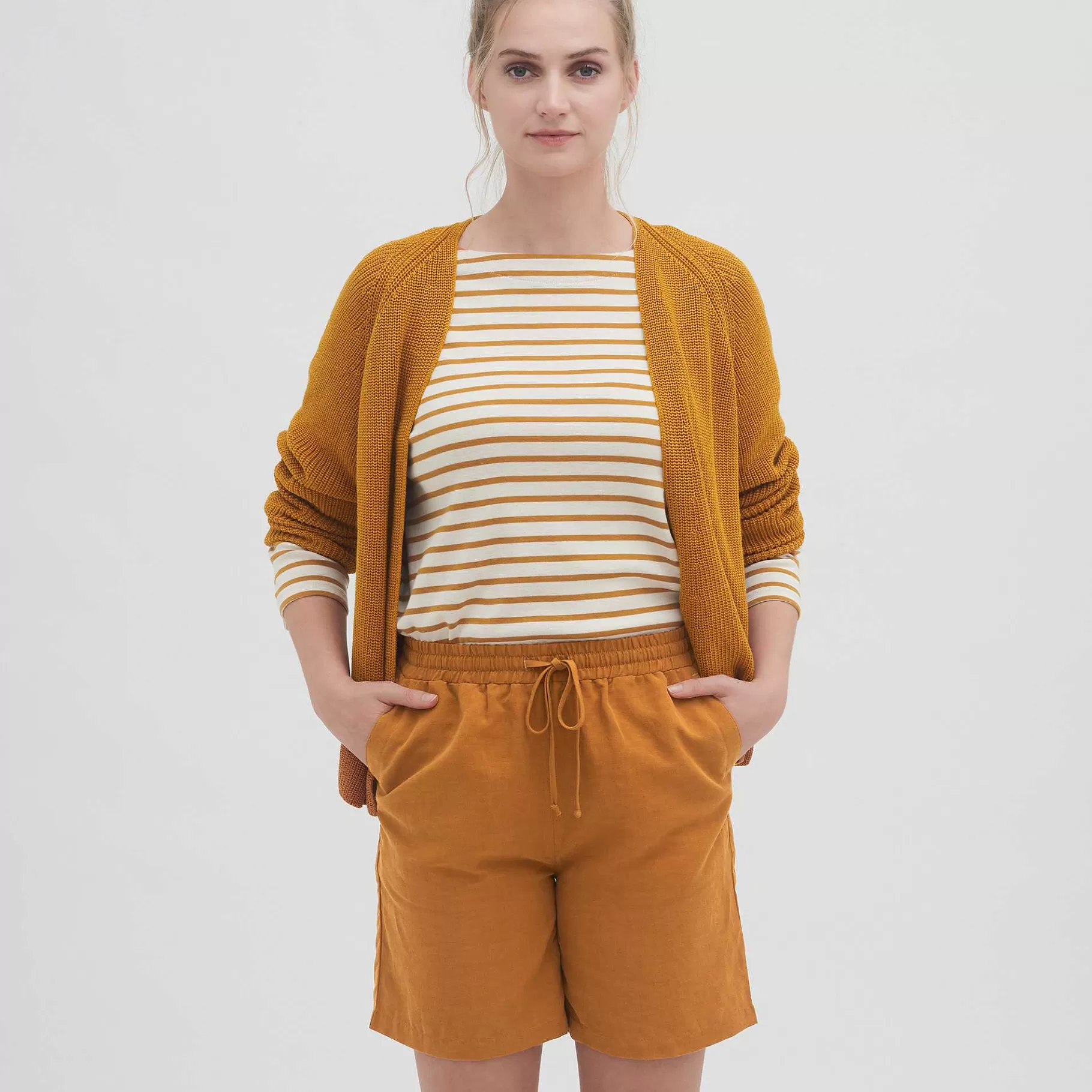 LIVING CRAFTS Orsina | Korte Broek Donker Amber Best Sale