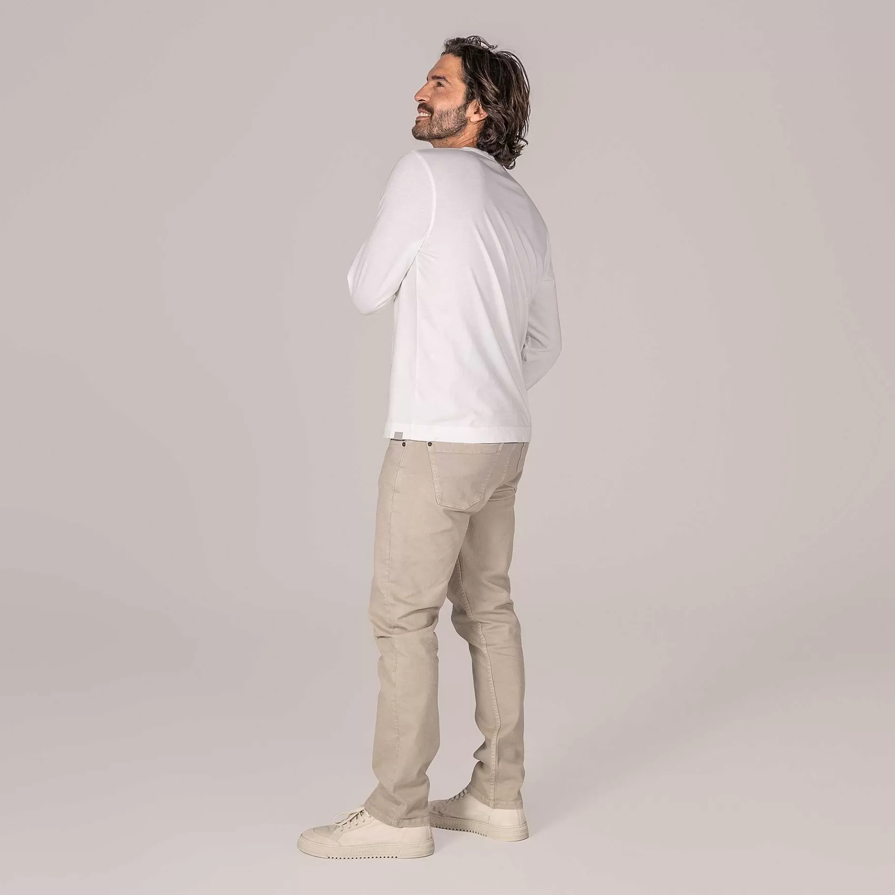 LIVING CRAFTS Paolo | Henley-Shirt Ecru Sale